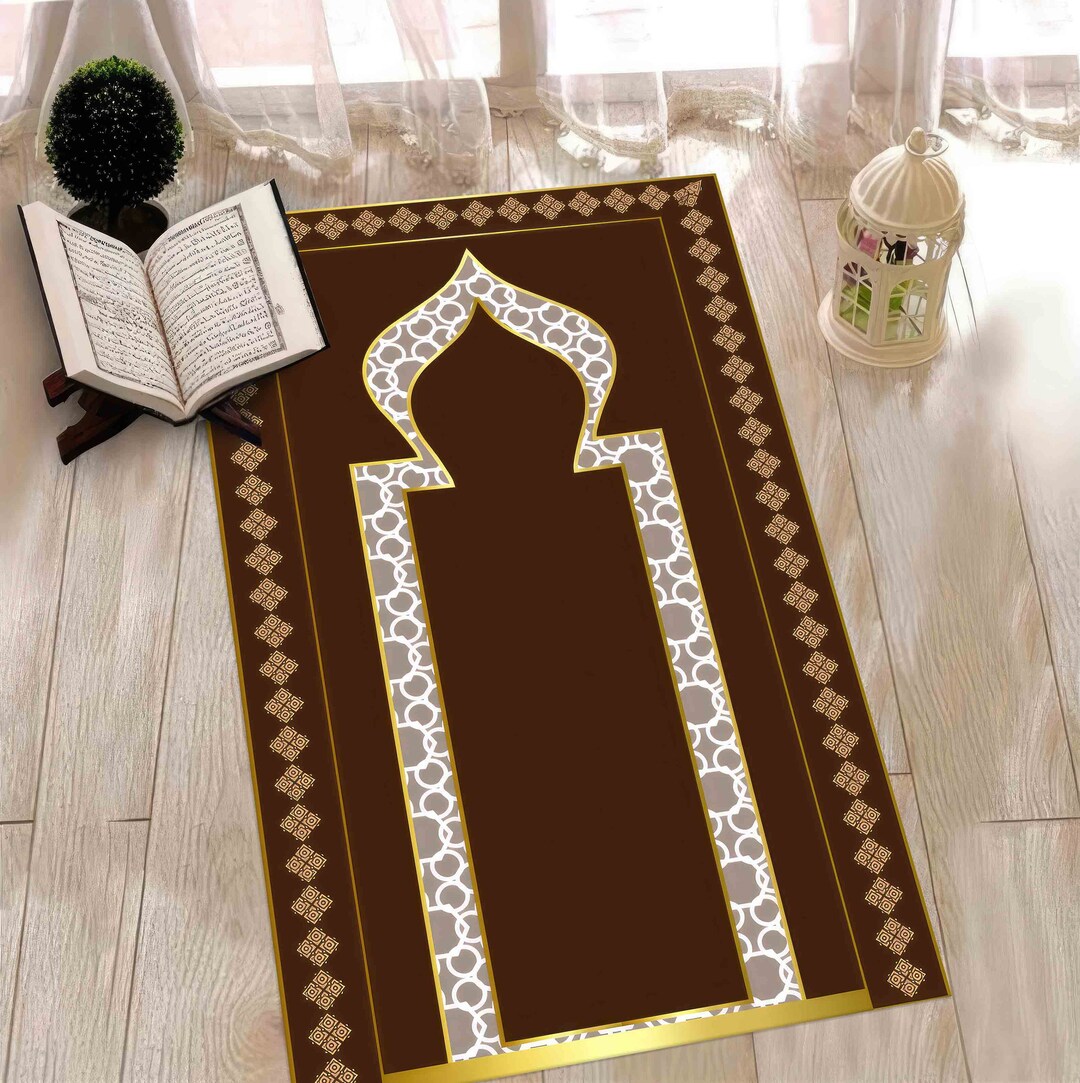 Prayer Rug 3d Brown Prayer Rug: 3D Printed Islamic Worship Mat - Etsy