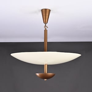 6 Light Elegant Ceiling Flushmount Pendant Mid Century Modern Raw Brass Sputnik Chandelier Light Fixture, No Shadow, Ambient Glare Lamp