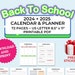 Printable Back to School Planner, 2024 - 2025 School Planner and ...