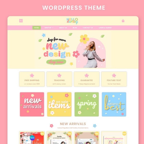 Hello Darling Wordpress Theme · Elementor Pro Theme · WooCommerce Theme · Website Template