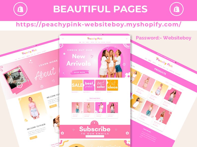 Peachy Pink Shopify Theme | Boutique Clothing Store Website Template | OS 2.0 image 5