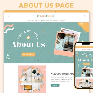 Editable Canva Shopify theme for boutiques, beauty and lifestyle shops