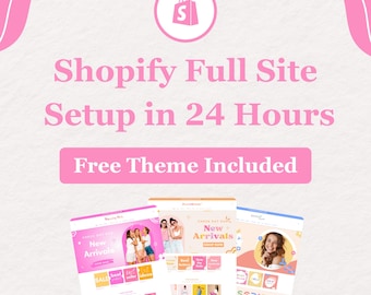 Shopify-Shop-Einrichtung in 24 Stunden | Conversion-optimiertes Theme inklusive | Boutique-Shopify-Website-Vorlage, individueller E-Commerce-Shop