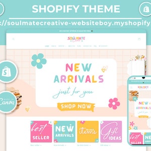 Customizable Shopify theme with Canva editable templates