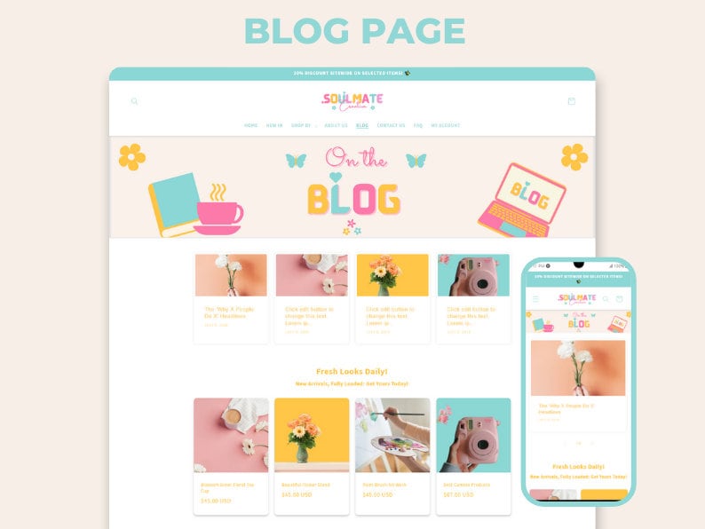 Minimal boutique Shopify theme for modern entrepreneurs