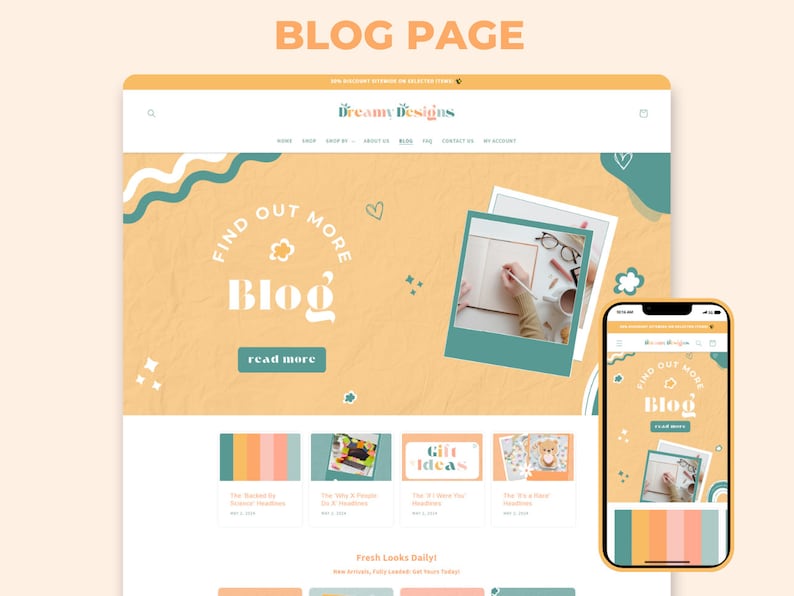Minimal feminine Shopify OS2 theme with modern drag and drop design