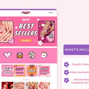 Chic Nails - Nail Website Template | Pink Shopify Theme, Press On Nails & Beauty Boutique | Canva Templates | Shopify OS 2.0 image 8