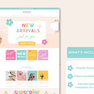 Elegant feminine Shopify website design for small businesses