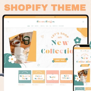 Tema Shopify per negozio di moda boutique / Modello di sito web per marchio di abbigliamento minimalista femminile / Dreamy Designs Shopify OS 2.0