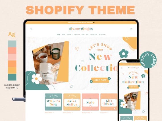 Shopify Theme for Boutique Fashion Store | Feminine Minimal Clothing Brand Website Template | Dreamy Designs Shopify OS 2.0