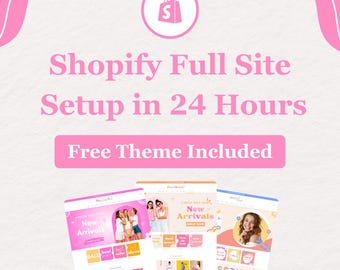 Configuración de tienda Shopify en 24 horas / Tema optimizado para conversiones incluido