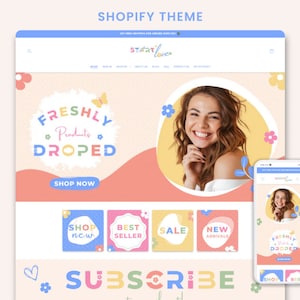 Start Love Shopify Theme | Pink Shopify Template | Feminine, Minimal & Cute Design | Editable Canva Templates | Shopify OS 2.0