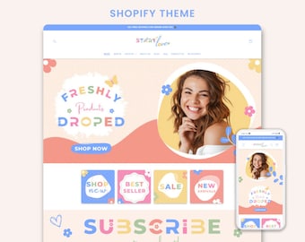 Start Love Shopify Theme | Pink Shopify Template | Feminine, Minimal & Cute Design | Editable Canva Templates | Shopify OS 2.0