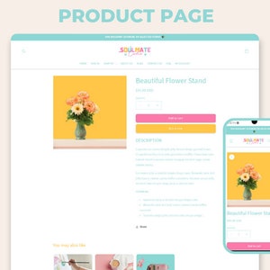 Responsive Shopify OS2 template with feminine design