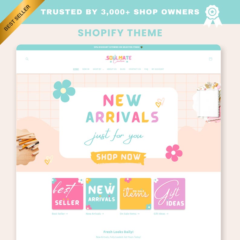Soulmate Feminine Shopify Theme – Minimal Responsive OS 2.0 Template