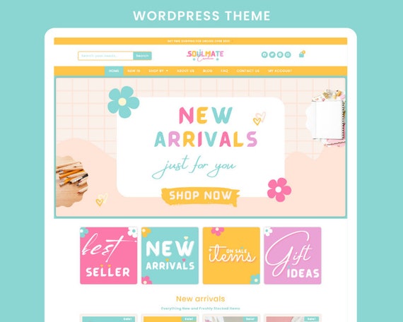 Soulmate Creative WordPress Theme | Elementor Website Template | WooCommerce Theme | WordPress Template
