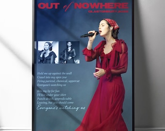 The Secret of Us Out of Nowhere Gracie Aesthetic Wall Art Digital Poster Aesthetic Room Decor Blue and Red Album Print