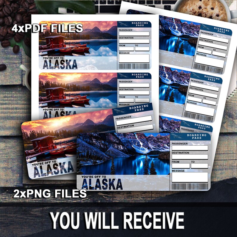 Alaska 2 Surprise Gift, Alaska Trip Gift, Alaska Trip Ticket, Boarding
