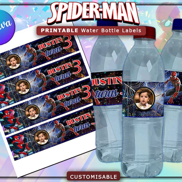 Spiderman Printables, Spiderman Party Favors, Spiderman Theme, Birthday Decor, Spiderman Water Bottle, Chip Bag, Rice Treat, Capri Sun Label