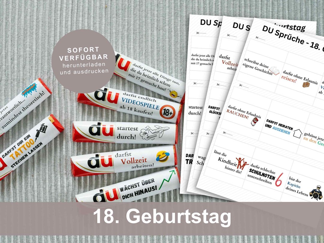 Download DU Sprüche 18 Geburtstag , Botschaften als Geschenk 27
