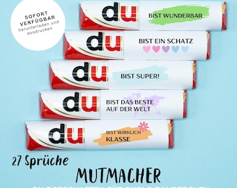27 Duplo Banderoles Motivación Aliento Dichos Mensajes Afirmaciones Regalo | para la guardería, la escuela o los amigos | bricolaje