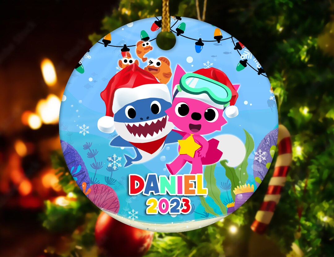 Baby Shark Christmas Ornament Personalized Christmas Etsy