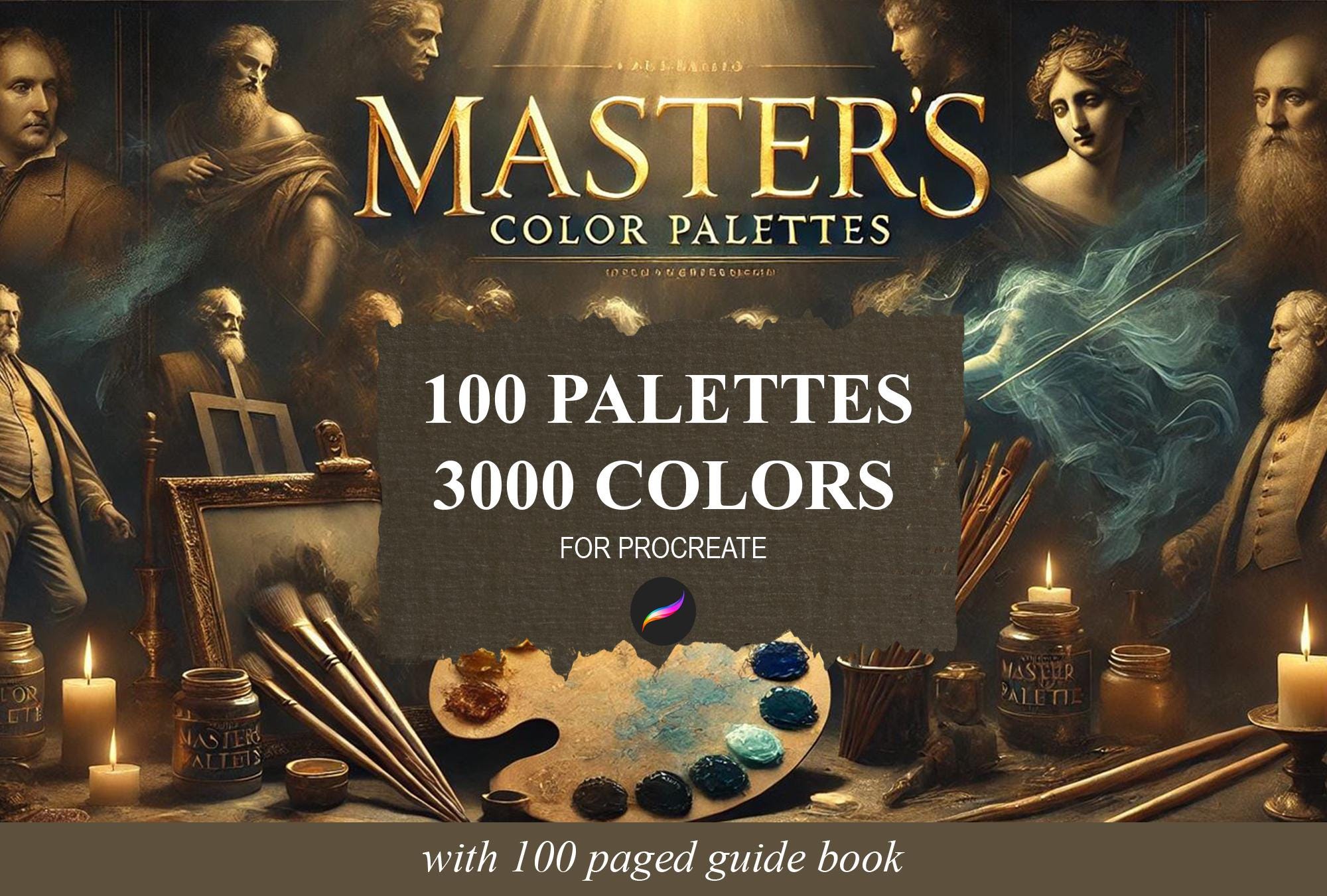 100 paletas de color de los maestros para Procreate – Más de 3000 swatches inspirados en el arte