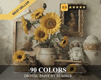 Sala de pasatiempos: páginas acogedoras para pintar por números o colorear digitalmente para adultos (imprimibles y compatibles con Procreate). Libro para colorear.