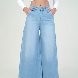 Denimic Jeans Womens Cullottes Light Blue image 1