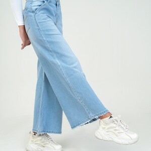 Denimic Jeans Womens Cullottes Light Blue image 3