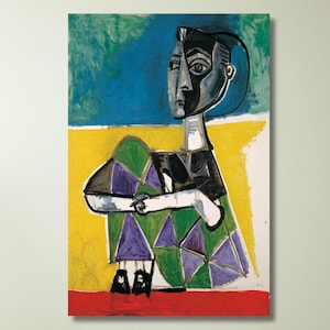 Jacqueline Assise by Pablo Picasso Canvas Poster,Print Wall Design,Décor for Home  Office Art Reproduction, CANVAS READY to Hang