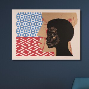 Roots by Elizabeth Catlett Canvas Wall Art, Powerful Figurative Print, Vintage Giclée Fine Poster, African American Wall Decor for Home