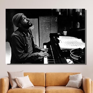 Marvin Gaye Canvas, Music Room Wall Art Design | Poster Print Decor for Home & Office Decoration I POSTER or CANVAS READY to Hang