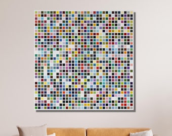 Gerhard Richter Canvas Poster, 1024 Colours Wall Art Print Design, Conceptual Art,Expressionist Decor for Home & Office,CANVAS READY to Hang