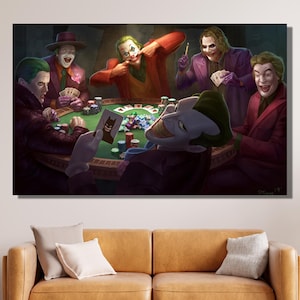 All Joker Playing Poker Canvas Poster, Print Wall Art Design, Print Decor for Home, Office Decoration I POSTER or CANVAS READY to Hang