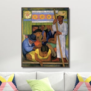 Diego Rivera Flower Carrier Canvas Wall Art,Rivera Artwork Poster,Print Decor for Home Office Decoration,POSTER CANVAS READY to Hang