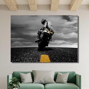 Valentino Rossi Print,Valentino Rossi Canvas Wall Art Design | Poster Print for Home & Office Decoration | POSTER or CANVAS READY to Hang