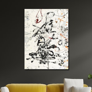 Poster su tela di Jackson Pollock, design di arte murale a forma libera di Pollock, decorazione espressionista per la casa e l&#39;ufficio, poster o tela pronti da appendere
