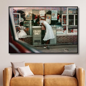Gordon Parks Canvas Wall Art Design | Drinking Fountain Poster Print Decor for Home & Office Decoration I POSTER or CANVAS READY to Hang