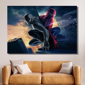 Spider-Man Poster, Comic Book Style Canvas Wall Art Design, Print Decor For Home & Office Decoration, Poster Or Canvas Ready To Hang