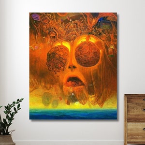 Póster de lienzo de Zdzislaw Beksinski, diseño de impresión de Zdzislaw Beksinski, decoración de pintura surrealista para el hogar y la oficina, listo para colgar.
