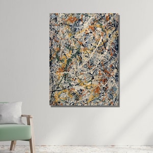 Poster su tela numero 3, design di arte murale di Jackson Pollock, decorazione espressionista per la casa e l&#39;ufficio, poster o tela pronti da appendere