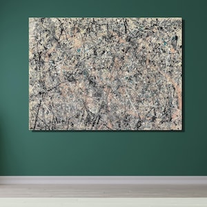 Nummer 1 Lavendel Nebel Druck, Jackson Pollock Leinwand Wand Kunst Design, Poster, Dekor für Haus & Büro Dekoration, Leinwand fertig zum Aufhängen