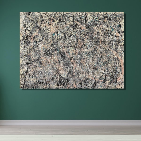 Number 1 Lavender Mist Print, Jackson Pollock Canvas Wall Art Design, Poster, Decor For Home & Office Decoration, Canvas Ready To Hang