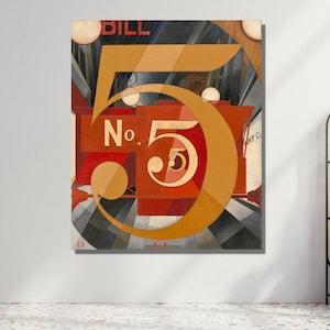 I saw the figure 5 in gold Canvas Poster,Charles Demuth Wall Art Design,Print,Fauvism Decor For Home & Office Poster Or Canvas Ready To Hang