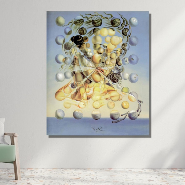 Galatea der Sphären Leinwand Poster, Salvador Dali Wand Kunst Design, Surrealismus Dekor Für Haus & Büro Poster Oder Leinwand Fertig zum Aufhängen