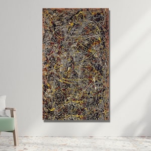 Numero 5, Jackson Pollock, 1948 Canvas Wall Art Design / Poster Print Decor per la casa e l&#39;ufficio I POSTER o TELA PRONTI per essere appesi