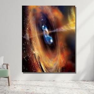The Black Hole Canvas Wall Art | Space Poster,Astronomy Print, Outer Space Decor for Home Cosmic Poster I POSTER or CANVAS READY to Hang