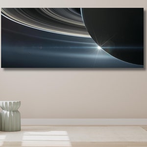 Póster de lienzo de Saturno, diseño de arte mural de galaxia, decoración de pared moderna para el hogar y la oficina, póster o lienzo de cielo estrellado listo para colgar.