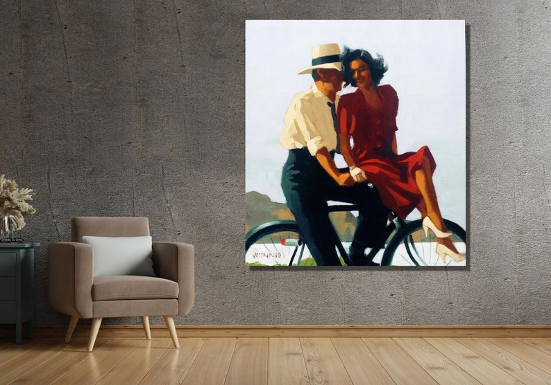 Jack Vettriano Canvas Wall Artlazy Hazy Days Print Vettriano Etsy
